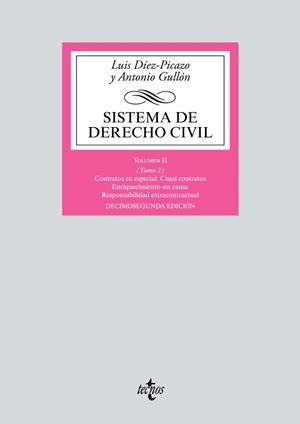 SISTEMA DE DERECHO CIVIL VOL.II TOMO 2 | 9788430974641 | DÍEZ-PICAZO, LUIS/GULLÓN, ANTONIO | Galatea Llibres | Librería online de Reus, Tarragona | Comprar libros en catalán y castellano online