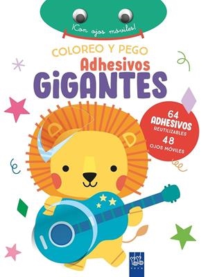 COLOREO Y PEGO ADHESIVOS GIGANTES. LEÓN | 9788408266389 | YOYO | Galatea Llibres | Librería online de Reus, Tarragona | Comprar libros en catalán y castellano online