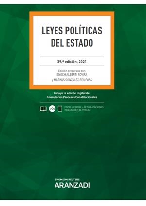 LEYES POLITICAS DEL ESTADO | 9788413905716 | ALBERTI, ENOCH | Galatea Llibres | Llibreria online de Reus, Tarragona | Comprar llibres en català i castellà online