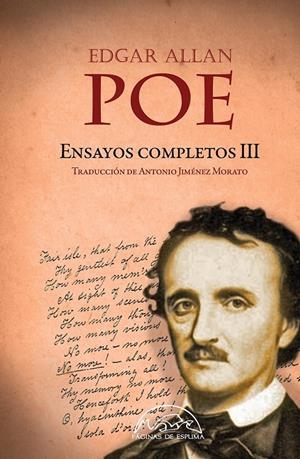 ENSAYOS COMPLETOS III | 9788483933299 | POE, EDGAR ALLAN | Galatea Llibres | Llibreria online de Reus, Tarragona | Comprar llibres en català i castellà online