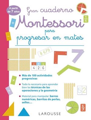 GRAN CUADERNO MONTESSORI PARA PROGRESAR EN MATES. A PARTIR DE 7 AÑOS | 9788419436832 | URVOY, DELPHINE | Galatea Llibres | Librería online de Reus, Tarragona | Comprar libros en catalán y castellano online