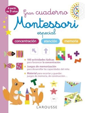 GRAN CUADERNO MONTESSORI ESPECIAL CONCENTRACIÓN, ATENCIÓN Y MEMORIA. A PARTIR DE | 9788419436856 | Galatea Llibres | Llibreria online de Reus, Tarragona | Comprar llibres en català i castellà online
