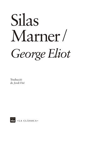 SILAS MARNER | 9788418858420 | ELIOT, GEORGE | Galatea Llibres | Librería online de Reus, Tarragona | Comprar libros en catalán y castellano online
