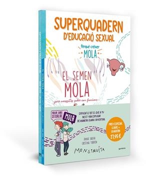 PACK APREN AMB MENSTRUITA (EL SEMEN MOLA + SUPERQUADERN D'EDUCACIÓ SEXUAL) | 9788419975072 | SALVIA, ANNA | Galatea Llibres | Llibreria online de Reus, Tarragona | Comprar llibres en català i castellà online