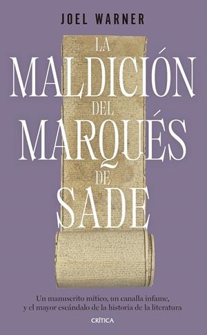 LA MALDICIÓN DEL MARQUÉS DE SADE | 9788491995876 | WARNER, JOEL | Galatea Llibres | Librería online de Reus, Tarragona | Comprar libros en catalán y castellano online