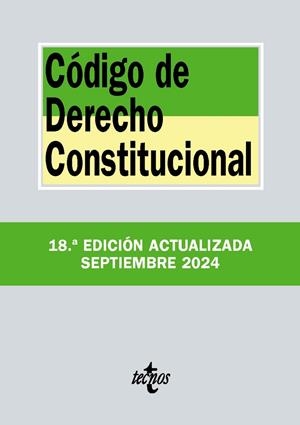 CÓDIGO DE DERECHO CONSTITUCIONAL 2024 | 9788430991006 | Galatea Llibres | Llibreria online de Reus, Tarragona | Comprar llibres en català i castellà online