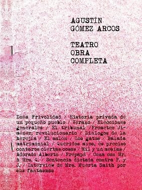TEATRO. OBRA COMPLETA | 9788419047472 | GÓMEZ ARCOS, AGUSTÍN | Galatea Llibres | Librería online de Reus, Tarragona | Comprar libros en catalán y castellano online