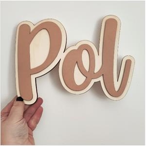 NOM GRAN FUSTA COLOR PERSONALITZAT 24CM | NOMGRAN | T_FINSLALLUNA | Galatea Llibres | Librería online de Reus, Tarragona | Comprar libros en catalán y castellano online