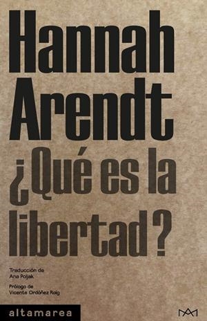 ¿QUÉ ES LA LIBERTAD? | 9788410435520 | ARENDT, HANNAH | Galatea Llibres | Llibreria online de Reus, Tarragona | Comprar llibres en català i castellà online