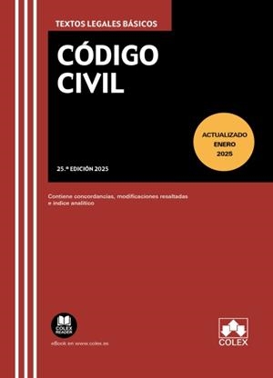 CÓDIGO CIVIL 2025 | 9788411947725 | EDITORIAL COLEX, S.L. | Galatea Llibres | Llibreria online de Reus, Tarragona | Comprar llibres en català i castellà online