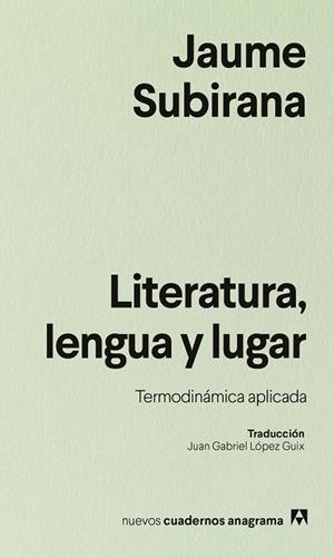 LITERATURA, LENGUA Y LUGAR | 9788433946577 | SUBIRANA, JAUME | Galatea Llibres | Llibreria online de Reus, Tarragona | Comprar llibres en català i castellà online