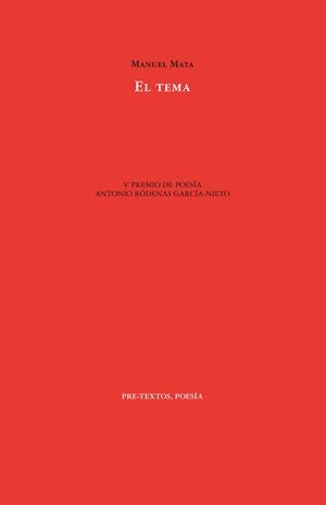 EL TEMA | 9788410309616 | MATA PIÑEIRO, MANUEL | Galatea Llibres | Librería online de Reus, Tarragona | Comprar libros en catalán y castellano online