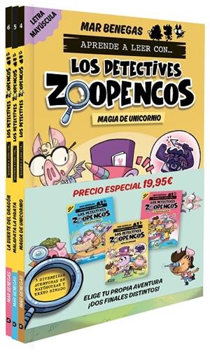 PACK APRENDE A LEER CON... ¡LOS DETECTIVES ZOOPENCOS! 4, 5 Y 6: EN LETRA MAYÚSCU | 9788408299226 | BENEGAS, MAR | Galatea Llibres | Llibreria online de Reus, Tarragona | Comprar llibres en català i castellà online