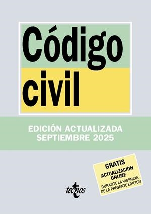 CÓDIGO CIVIL SEPTIEMBRE 2025 | 9788430992980 | Galatea Llibres | Llibreria online de Reus, Tarragona | Comprar llibres en català i castellà online