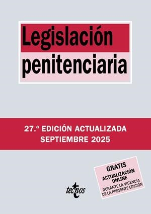 LEGISLACIÓN PENITENCIARIA SEPTIEMBRE 2025 | 9788430993109 | Galatea Llibres | Llibreria online de Reus, Tarragona | Comprar llibres en català i castellà online