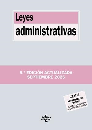 LEYES ADMINISTRATIVAS SEPTIEMBRE 2025 | 9788430993161 | Galatea Llibres | Llibreria online de Reus, Tarragona | Comprar llibres en català i castellà online