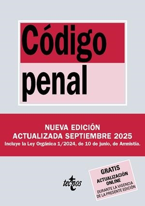 CODIGO PENAL SEPTIEMBRE 2025 | 9788430993093 | Galatea Llibres | Llibreria online de Reus, Tarragona | Comprar llibres en català i castellà online