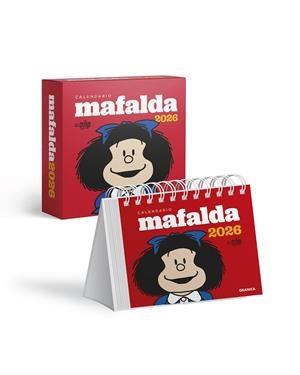 MAFALDA 2026, CALENDARIO ESCRITORIO ROJO CON CAJA | 9786316693204 | QUINO | Galatea Llibres | Llibreria online de Reus, Tarragona | Comprar llibres en català i castellà online