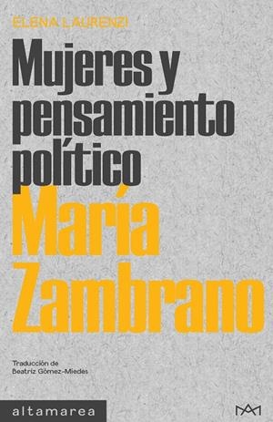 MARÍA ZAMBRANO | 9788418481840 | LAURENZI, ELENA | Galatea Llibres | Llibreria online de Reus, Tarragona | Comprar llibres en català i castellà online