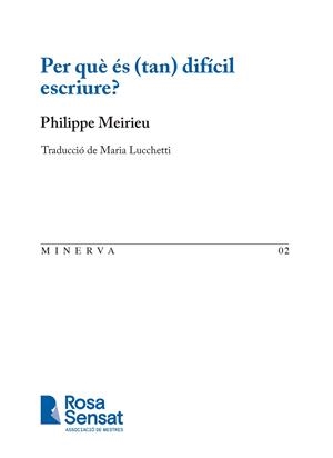 PER QUÈ ÉS TAN DIFÍCIL ESCRIURE? | 9791399004519 | MEIRIEU, PHILIPPE/LUCCHETTI, MARIA | Galatea Llibres | Llibreria online de Reus, Tarragona | Comprar llibres en català i castellà online