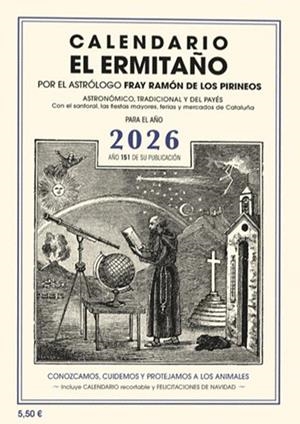 CALENDARIO EL ERMITAÑO 2026 | 9788412798593 | Galatea Llibres | Librería online de Reus, Tarragona | Comprar libros en catalán y castellano online