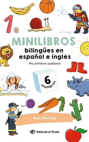 MINILIBROS BILINGÜES EN ESPAÑOL E INGLÉS - MIS PRIMERAS PALABRAS | 9788419898579 | EL PIRATA, EDITORIAL | Galatea Llibres | Librería online de Reus, Tarragona | Comprar libros en catalán y castellano online
