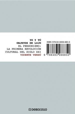 YO Y TU, OBJETOS DE LUJO | 9788483463574 | VERDU, VICENTE | Galatea Llibres | Llibreria online de Reus, Tarragona | Comprar llibres en català i castellà online
