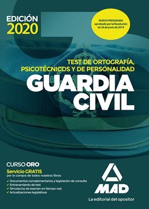 GUARDIA CIVIL. TEST DE ORTOGRAFÍA, PSICOTÉCNICOS Y DE PERSONALIDAD 2020 | 9788414231975 | 7, EDITORES/CLAVIJO GAMERO, ROCÍO/VECINO CASTRO, MANUEL | Galatea Llibres | Librería online de Reus, Tarragona | Comprar libros en catalán y castellano online