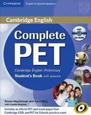 COMPLETE PET STUDENT'S BOOKS WITH ANSWERS | 9788483237434 | HEYDERMAN, EMMA/MAY, PETER/CAMBRIDGE ESOL | Galatea Llibres | Llibreria online de Reus, Tarragona | Comprar llibres en català i castellà online