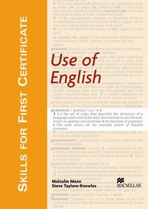 SKILLS FOR FIRST CERTIFICATE: USE OF ENGLISH | 9781405017510 | MANN, MALCOM | Galatea Llibres | Librería online de Reus, Tarragona | Comprar libros en catalán y castellano online